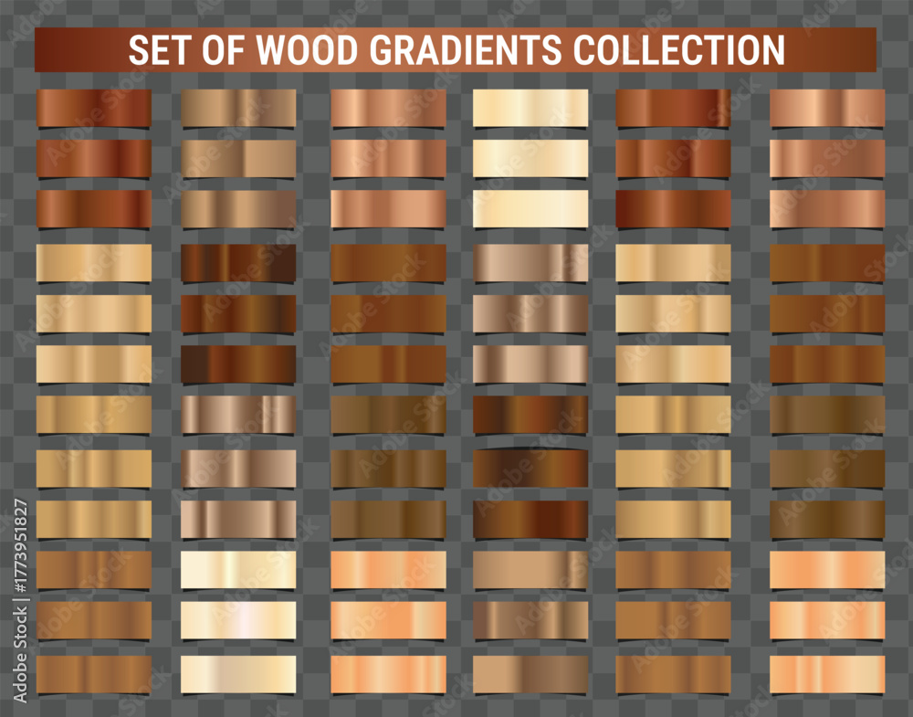 Wood gradients set. Collection of wood gradient. Stock Vector | Adobe Stock