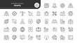 © PaHa - Maps line icon set. Map pin, location, navagation, gps, locate, street map, roadmaps, address, road navigation, push pin, geolocation and more. Outline icon in linear style. Vector collection.