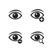 © saif ul islam  - Silhouette of eye view icon, white background