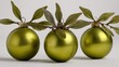 © Johannes - elegant olive green christmas ornaments shine bright against a crisp white backdrop bringing festive cheer and holiday magic to your seasonal designs