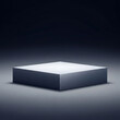 © Toufiqur - Illuminated square podium on dark background