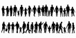 © Mehdi - Silhouette of diverse families holding hands vector illustration of parents and children isolated on white background