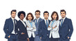 © Naim - Dynamic diverse team ready for success, showcasing professional unity and modern business leadership, confident and driven for corporate growth