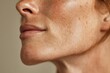 © rinrada - macro adult jawline skin, natural firm contour