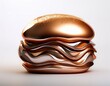 © mohammad - Golden burger concept art, luxurious food creation, surreal dining experience, delicious and eye-catching, a unique culinary design for modern menus
