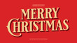 © kecil - Merry christmas 3d text style vintage editable text effect