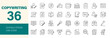© Dear Lala - Copywriting icon set. Editable line icons. Vector illustration.
