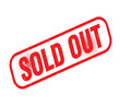 © RASID - A red stamp with the words sold out isolated on white background, indicating unavailability or depletion of a product or event