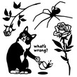 © Dani - QUIRKY CAT VANDALISM: SPIDER, ROSE, 'WHAT'S WRONG?' ART