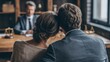 © LimeSky - Rear view of a couple meeting with a lawyer to resolve marital legal issues