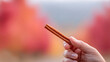 © SolaruS - Hand holding cinnamon sticks against a warm, blurred backdrop. Evokes autumn, spice, cooking, or festive themes. Use for recipes, seasonal promotions, or food blogs.