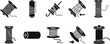 © Bilal - Spool of thread vector icons sewing craft material collection