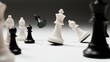 © Darya - Abstract Chess Pieces Floating Minimalist Creative Concept