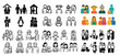 © Eric - Diverse family icon set illustrating various relationships