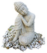 © Jacek - Stone Buddha figure on the stones. Isolated PNG. Siddhartha Gautama, commonly referred to as the Buddha the awakened one. Wandering ascetic, religious teacher,Asia founded Buddhism. 5th century BCE