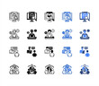 © Jefri - Job search, Freelance, Interview, Outsourcing multiple style icon set.