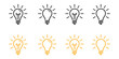© MdNurul - Lamp bulb, idea icon set vector. inspiration, creativity symbol. vector illustration.