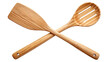 © Porina Akter - Wooden spatula and slotted spoon crossed isolated on transparent background for cooking needs