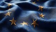© Andrii - Close-Up View Of Waving Euro Flag, Showing Fabric Texture And Folds In Detailed Render.