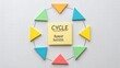 © MuhammadHajiji - Colorful Cycle Diagram with Sticky Notes on White Background
