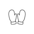 © Tanvir Rahman  - Cozy mittens outline, perfect for winter holiday crafts, greeting cards, and designs