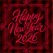 © Icon Gallery - Vibrant Pink & Purple Script Typography New Year 2026 Vector