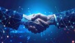 © Vena - Digital concept of a handshake with network overlay
