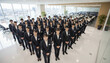 © 健 板澤 - ビジネスシーン：整列する新入社員、若手社員の集合写真