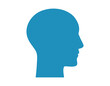 © Yanka - Human head silhouette in profile. male head profile