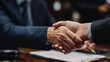 © LimeSky - Attorneys shake hands with business professionals to finalize partnerships