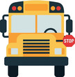 © Your Vectors - Yellow school bus front view flat icon