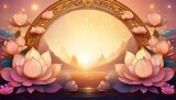 lotus flower arch frame for spiritual invites