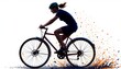 © MakeitEasy - An outdoor scene featuring a person riding a bicycle. The cyclist is in motion, creating a dynamic effect around them