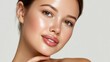© Mr.PJ - Radiant Complexion: A close-up portrait of a woman showcasing the epitome of beauty, a luminous and healthy complexion. Her features are subtly highlighted, accentuating her inherent grace and poise.