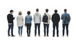 © Hafiz283 - Group of People Standing Back View Isolated on Black Background rear view isolated on a transparent background