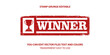 © ZUMANTO - Winner stamp vector illustration, editable stamp