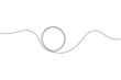 © Line Art King - Circle continuous one line drawing of minimalist style geometric outline vector illustration