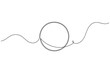 © Line Art King - Circle continuous one line drawing of minimalist style geometric outline vector illustration