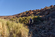 © Xalanx - Hiker ascending volcanic trail