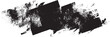 © VECTOR HOUSE - Grunge ink blot and smear texture for creative artwork. Black marker paint strokes forming grunge text box design.