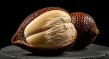 Exquisite Salak Fruit Reveals Creamy Flesh With Stunning Textures and Dark Backdrop