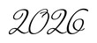 © Foto Vista - New Year number 2026 flat vector design. Black font.