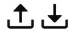 © dlyastokiv - Upload and download icons, arrow upload and download symbols