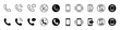 © dlyastokiv - Phone icon set. Telephone call symbol. Cell ringing phone icons. Contact us signs isolated - vector
