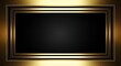 © Robiul - Luxurious golden frame with a dark black background for text or images