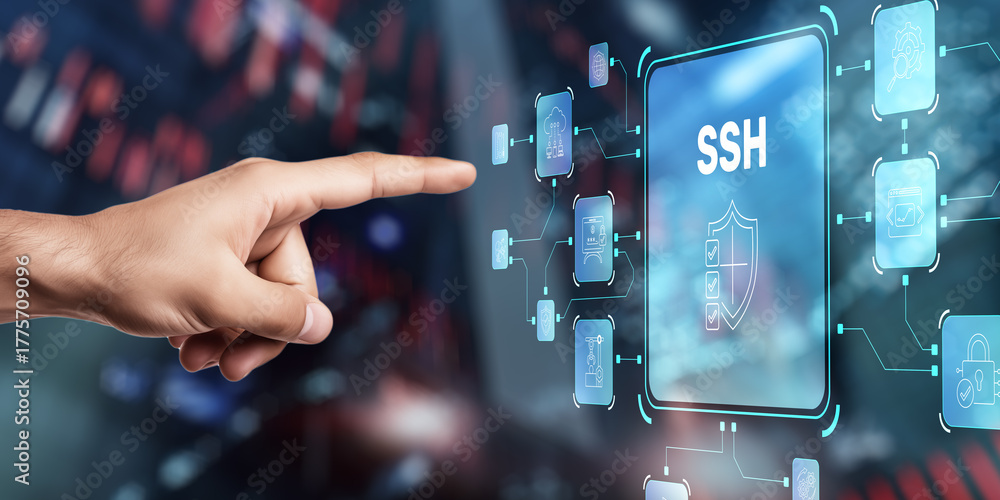 SSH (Secure Shell) encrypts remote server access for secure command ...