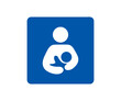 © BlazingDesigns - International breastfeeding symbol icon. Blue breastfeeding icon silhouette vector design and illustration.