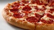 © Generative AI - Delicious Pepperoni Pizza Close-Up: Freshly Baked, Mouthwatering Meal Ready to Eat
