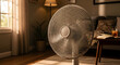 © Andres Mejia - Portable fan cooling a cozy living room during summer heat