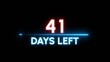 © Positive Thinking - 41 Days left Countdown number illustration.